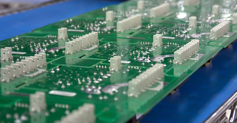 Closeup of a circuit board